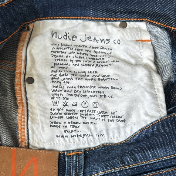 Japanese brand Nudie Jeans Slim Jim Vintage Mens Denim Pants Jeans Size 30 - Picture 11 of 12